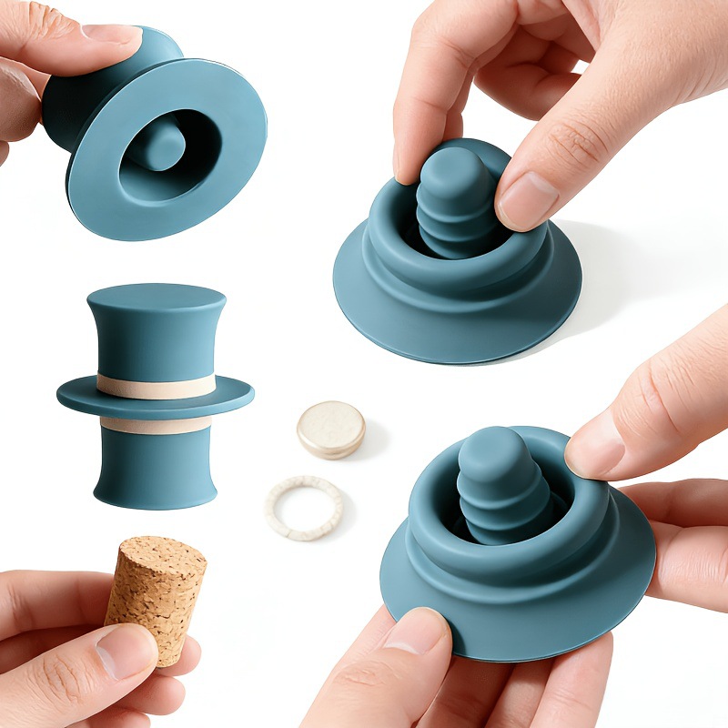 Wine Beer Hat - Tappo in silicone per bottiglie di