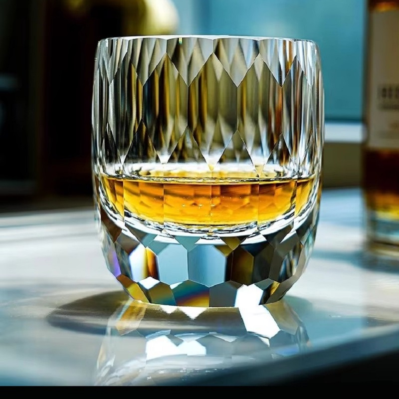 Whisky Beer And Wine - Bicchieri da whisky in cristallo intagliati
