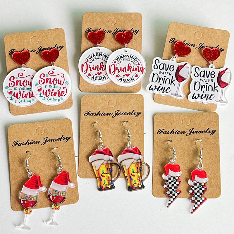 Nuovi orecchini di natale capp - Wine Beer Hat recensione e prezzo